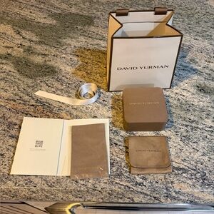 New David Yurman Gift Bag Box Polishing Cloth and Jewelry Pouch Set Authentic